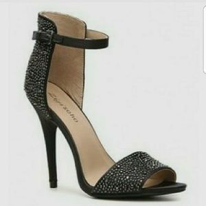 Black Studded Dressy Heel Sandal